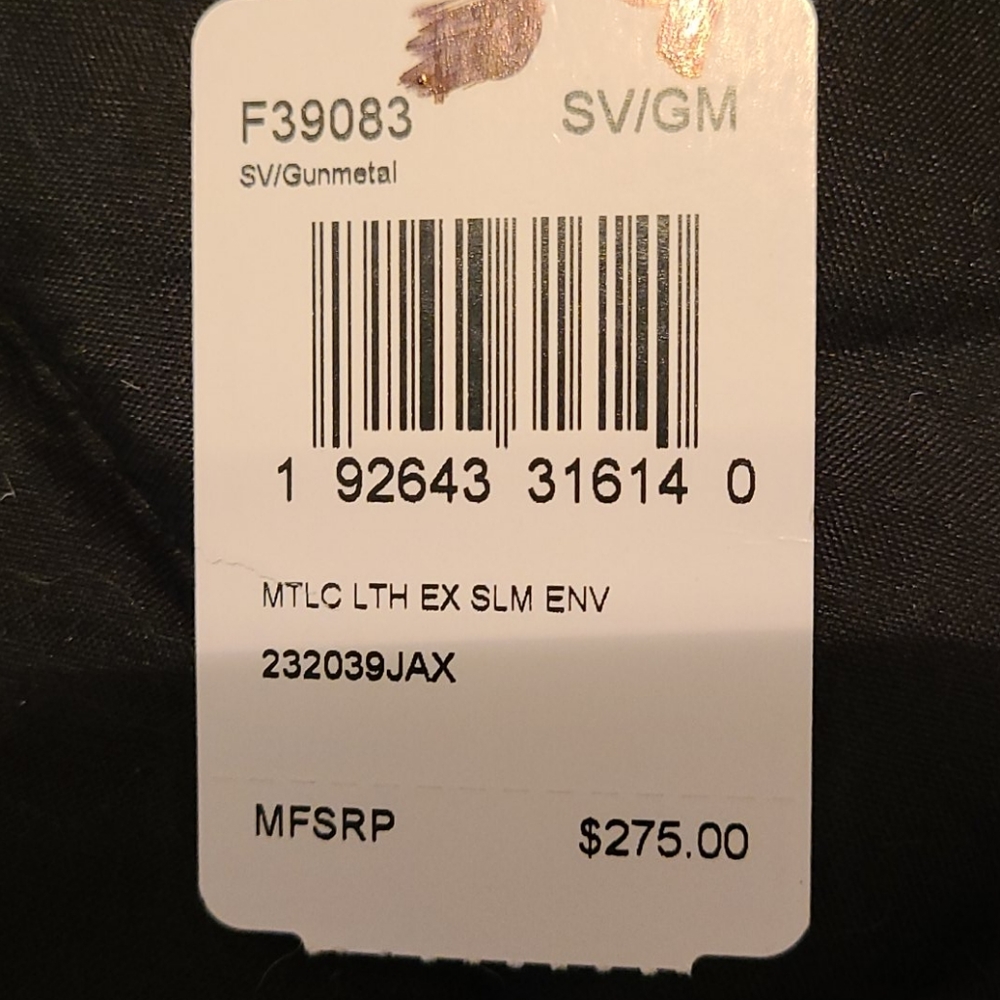 NWT! Coach Exotic Slim Envelope Wallet Metallic